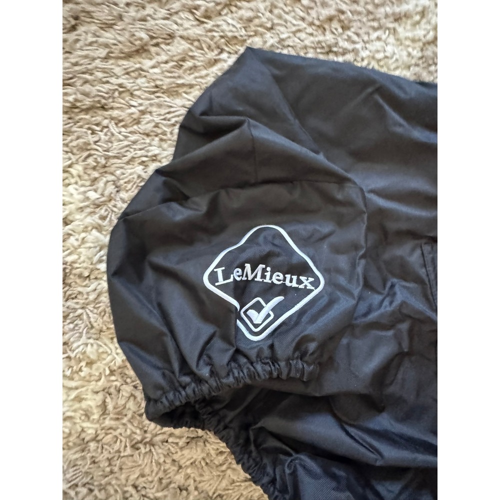 LeMieux ProKit Dressage Saddle Cover Black Fleece Lined Adjustable NWT - Picture 7 of 8